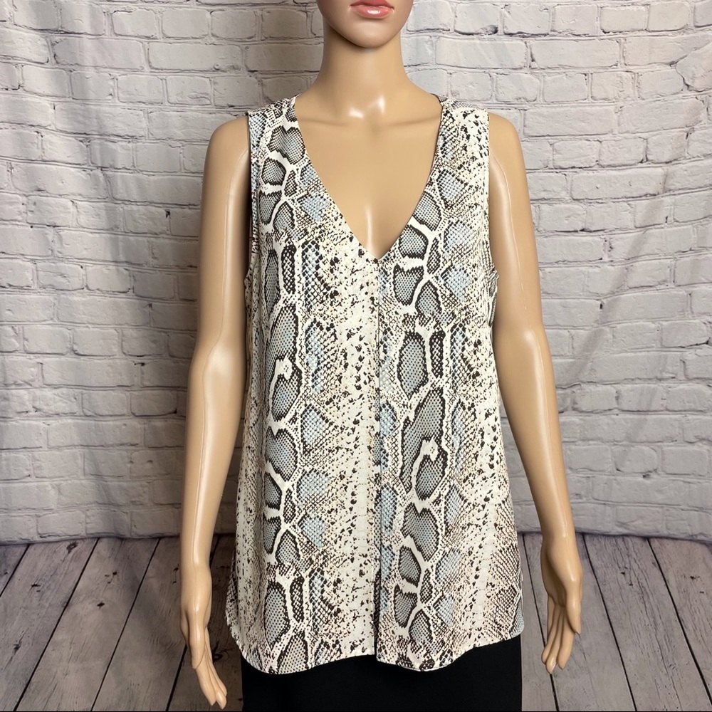 Anthropologie Daniel Rainn Snakeskin Print Blouse Size L